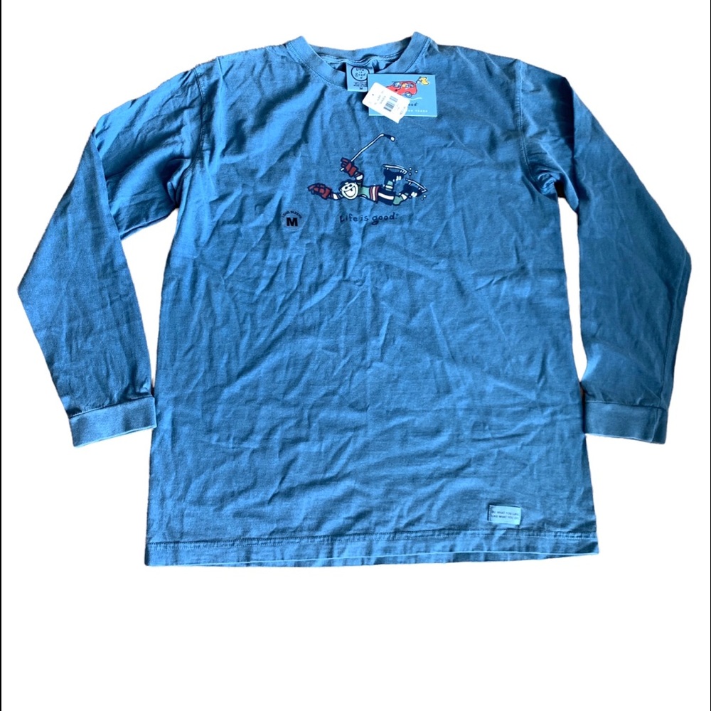 🆕 LIFE IS GOOD Mens Long Sleeve Hockey Shirt NWT